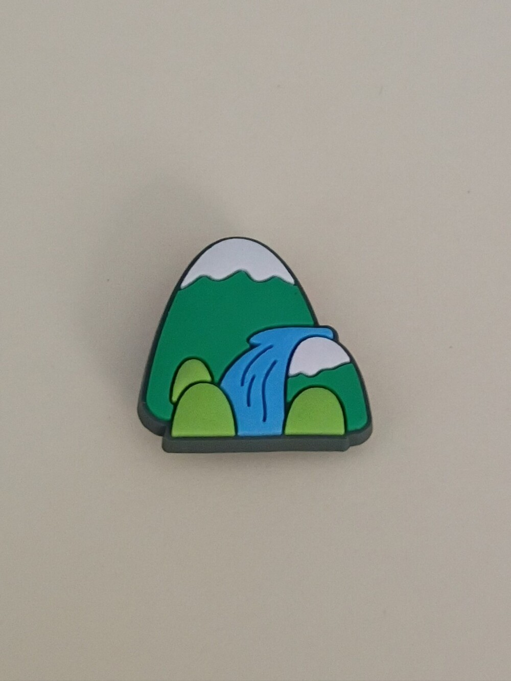 10 for $10 Jibbitz Croc Charm - Outdoors Green Snow Capped Mountains & Waterfall